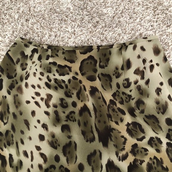 LE SUIT Women Thin Polyester A-line Skirt Multicolor Animal Print Size 8 Zipper - Picture 5 of 11